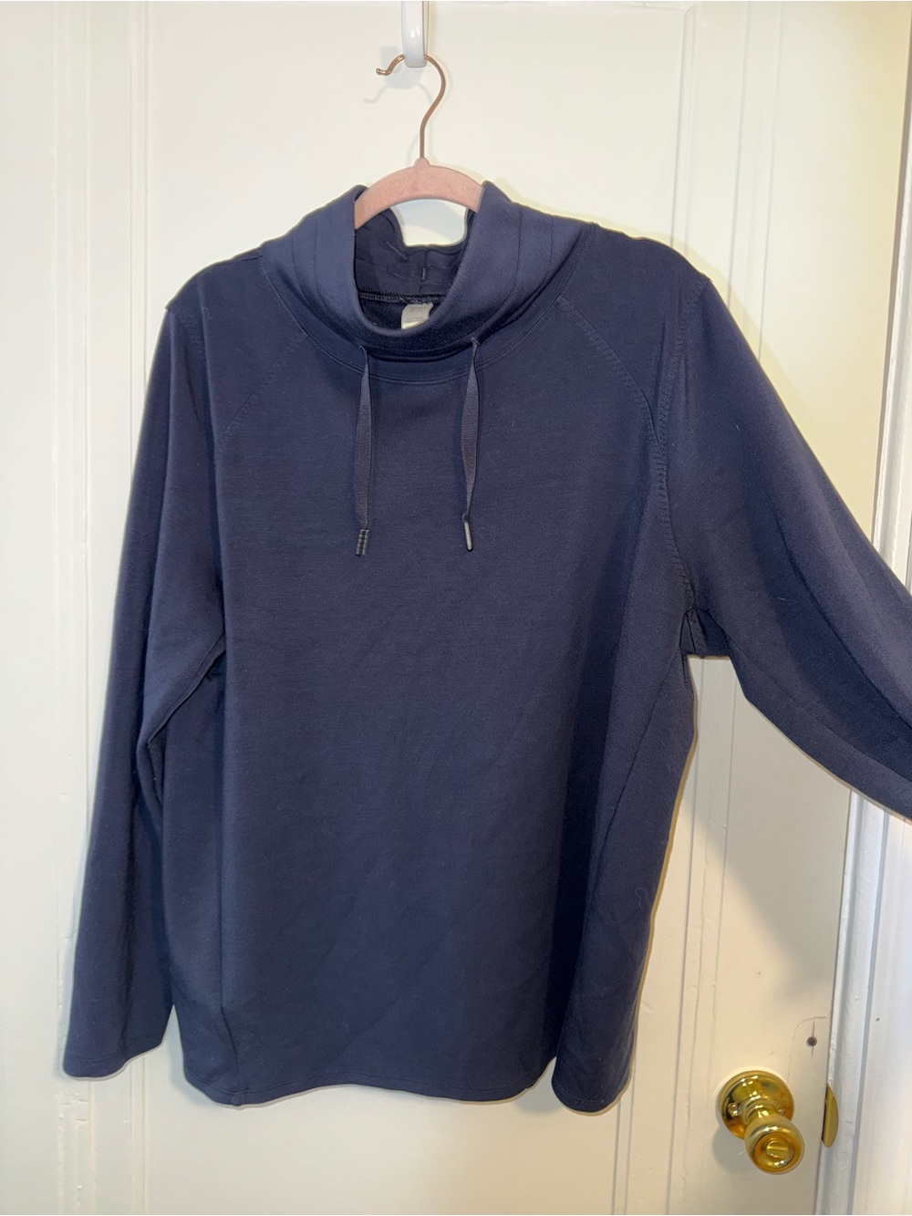 Spanx Black Funnel Neck Pullover Sweatshirt 1X